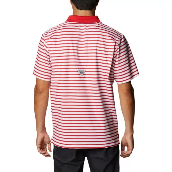 Columbia Mens Super Skiff Cast PoloRed SparkWhite Stripe