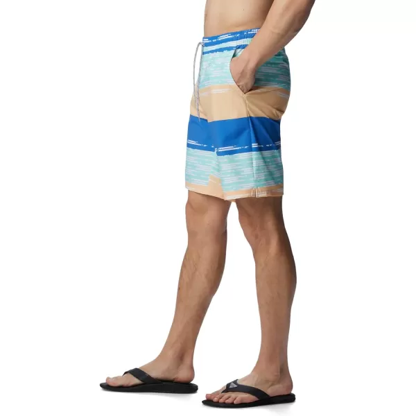 Columbia Mens Super Slack Tide Hybrid Water ShortVivid Blue Ikat Rainbow