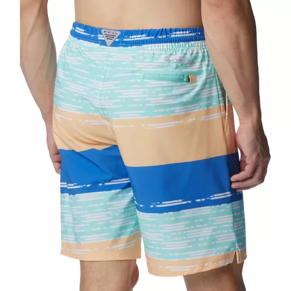 Columbia Mens Super Slack Tide Hybrid Water ShortVivid Blue Ikat Rainbow