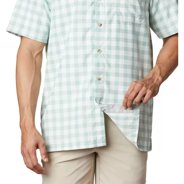 Columbia Mens Super Slack Tide ShirtAqua Tone Palaka Plaid