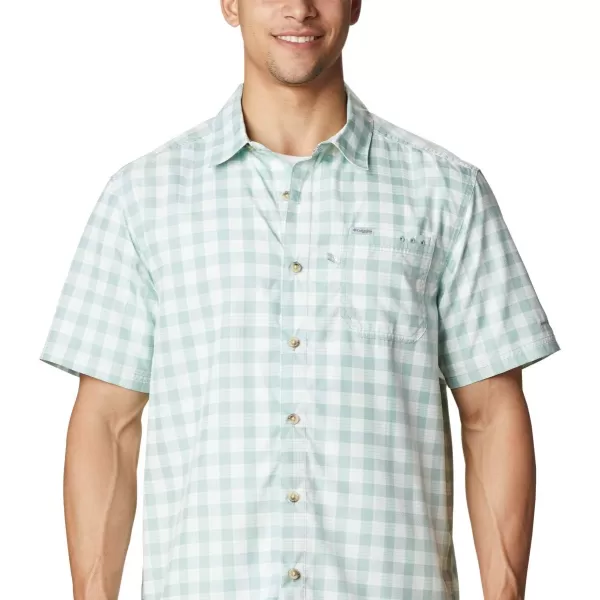 Columbia Mens Super Slack Tide ShirtAqua Tone Palaka Plaid