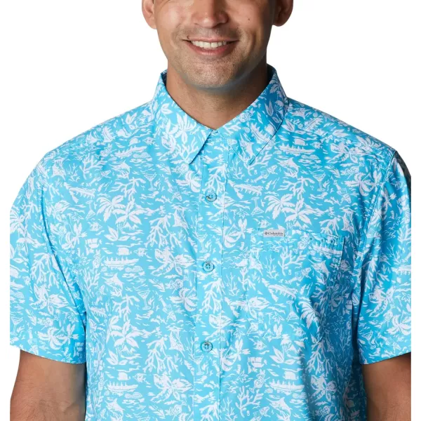 Columbia Mens Super Slack Tide ShirtAtoll Kona Print