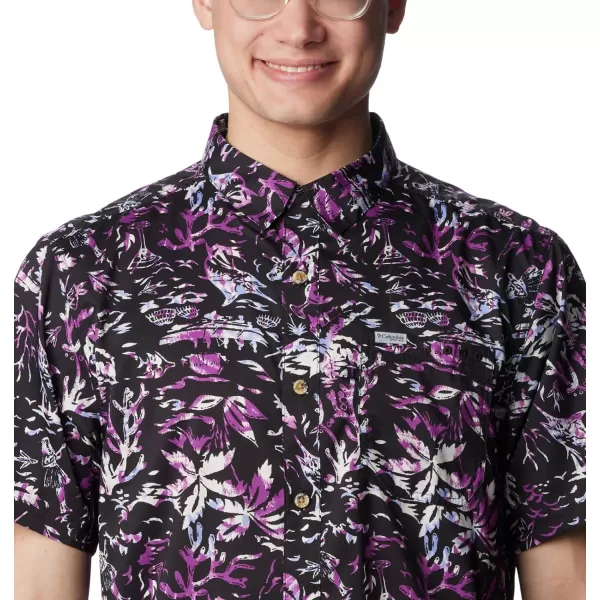 Columbia Mens Super Slack Tide ShirtBlack Kona Kraze Print