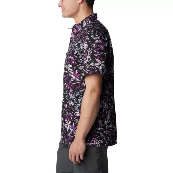 Columbia Mens Super Slack Tide ShirtBlack Kona Kraze Print