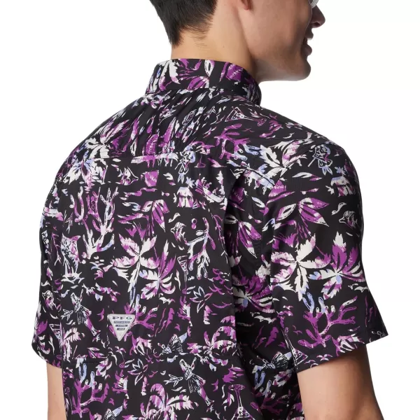 Columbia Mens Super Slack Tide ShirtBlack Kona Kraze Print