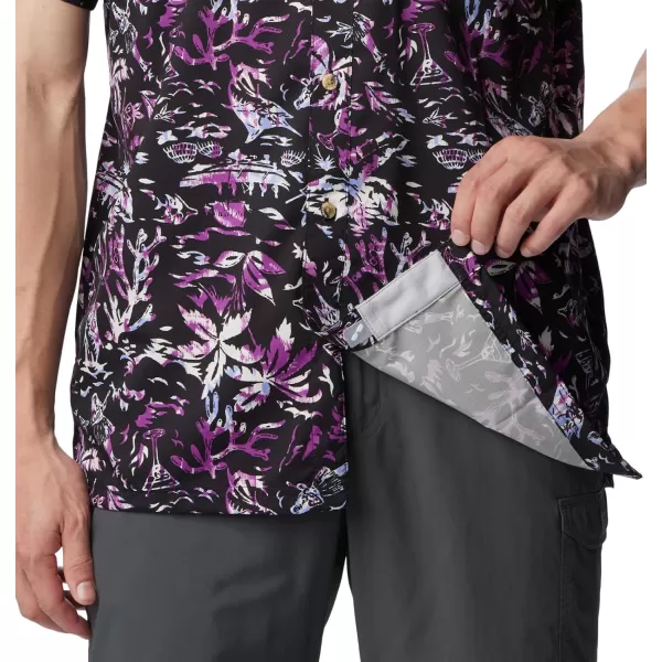 Columbia Mens Super Slack Tide ShirtBlack Kona Kraze Print