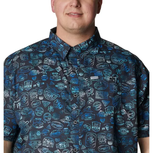 Columbia Mens Super Slack Tide ShirtBlack Tye Dye Print