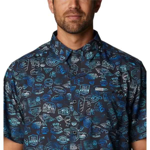 Columbia Mens Super Slack Tide ShirtBlack Tye Dye Print