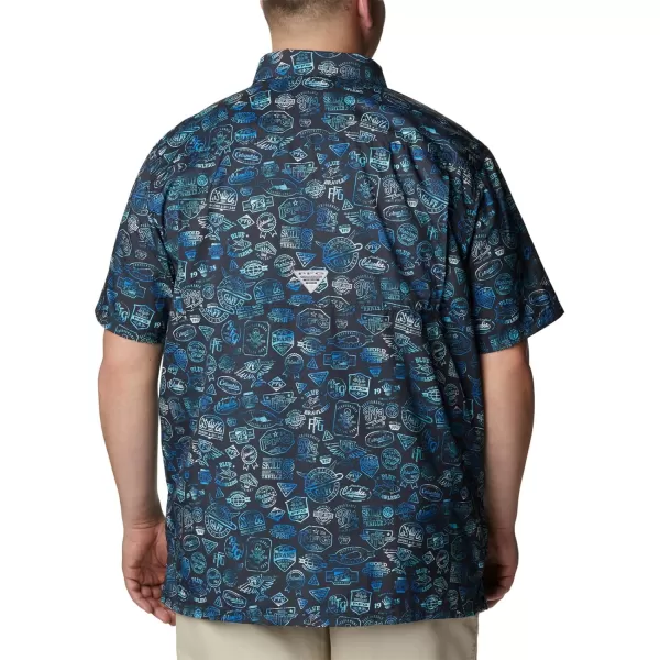 Columbia Mens Super Slack Tide ShirtBlack Tye Dye Print