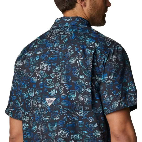 Columbia Mens Super Slack Tide ShirtBlack Tye Dye Print