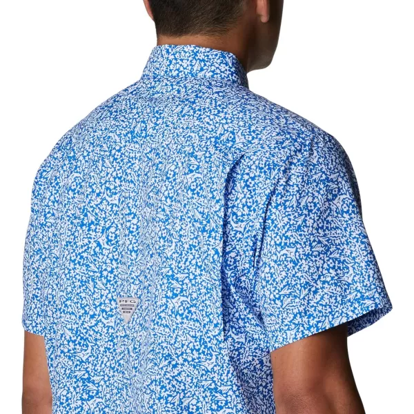 Columbia Mens Super Slack Tide ShirtBlue Macaw Deepsea Medley
