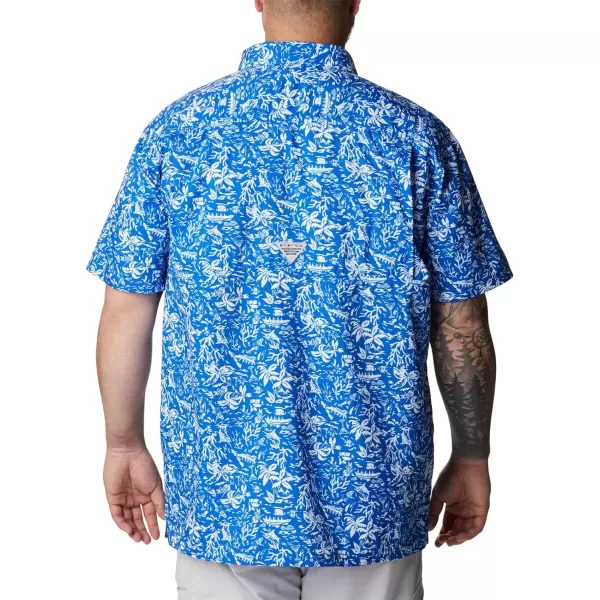 Columbia Mens Super Slack Tide ShirtBlue Macaw Kona Print