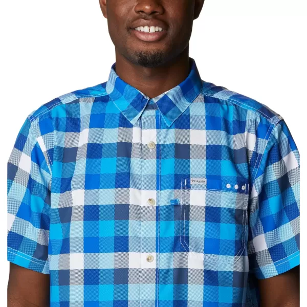 Columbia Mens Super Slack Tide ShirtBlue Macaw Multi Gingham