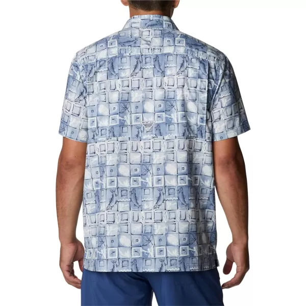 Columbia Mens Super Slack Tide ShirtBluestone Trout Batik