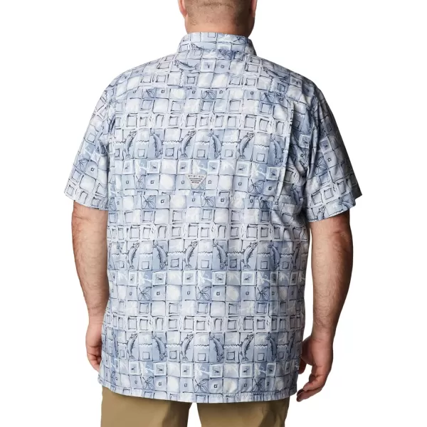 Columbia Mens Super Slack Tide ShirtBluestone Trout Batik