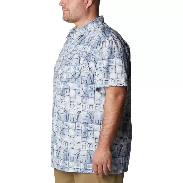 Columbia Mens Super Slack Tide ShirtBluestone Trout Batik