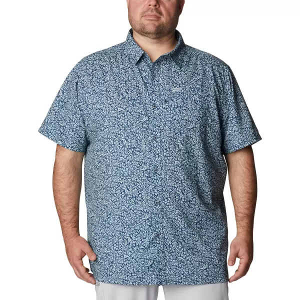 Columbia Mens Super Slack Tide ShirtCarbon Deepsea Medley