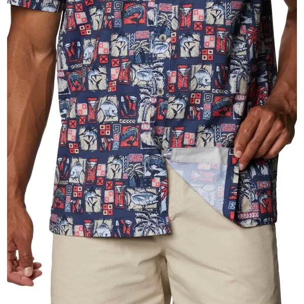 Columbia Mens Super Slack Tide ShirtCarbon Martinis and Lies Print