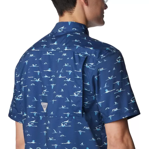 Columbia Mens Super Slack Tide ShirtCarbon Tailfins Print