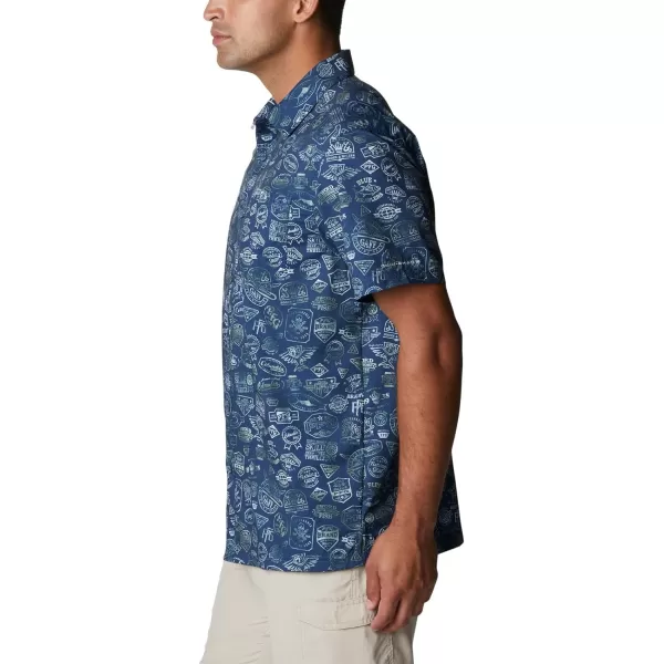 Columbia Mens Super Slack Tide ShirtCarbon Tye Dye Print