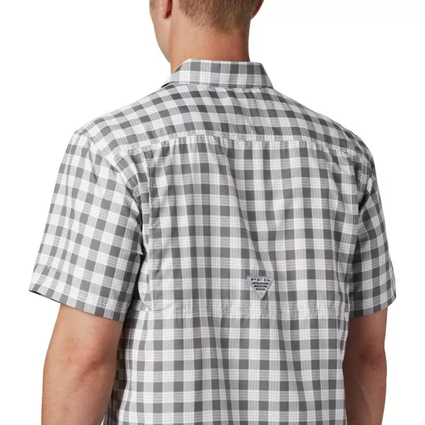 Columbia Mens Super Slack Tide ShirtCity Grey Palaka Plaid