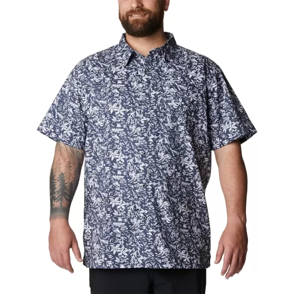 Columbia Mens Super Slack Tide ShirtCollegiate Navy Kona Print