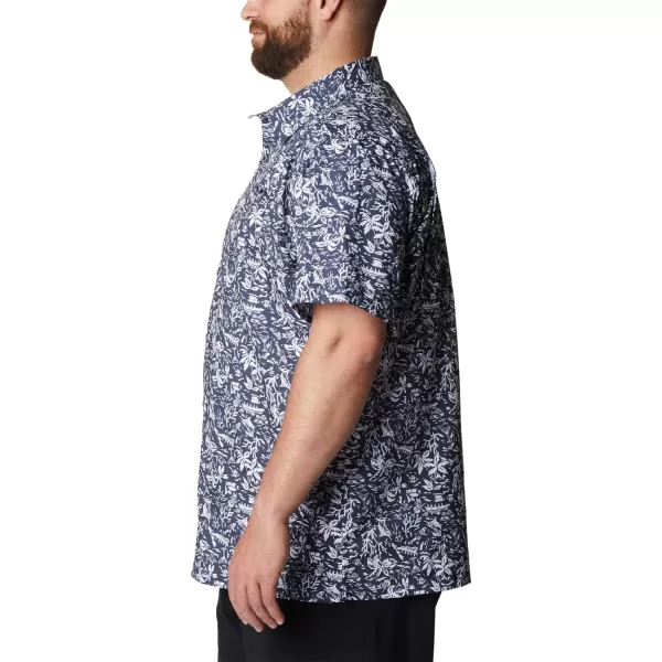 Columbia Mens Super Slack Tide ShirtCollegiate Navy Kona Print