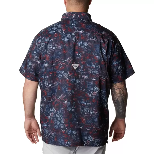 Columbia Mens Super Slack Tide ShirtCollegiate Navy Tye Dye Print