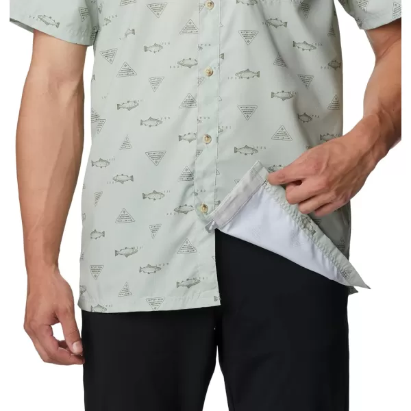 Columbia Mens Super Slack Tide ShirtCool Green Rivermade