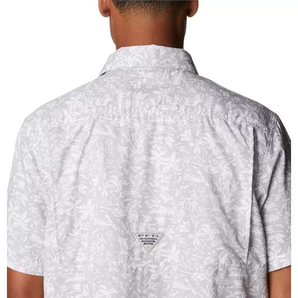 Columbia Mens Super Slack Tide ShirtCool Grey Kona Print