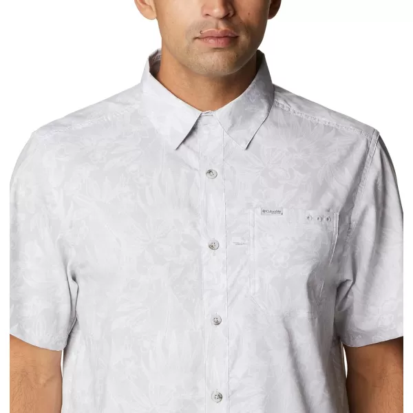 Columbia Mens Super Slack Tide ShirtCool Grey Tropic Pen Print