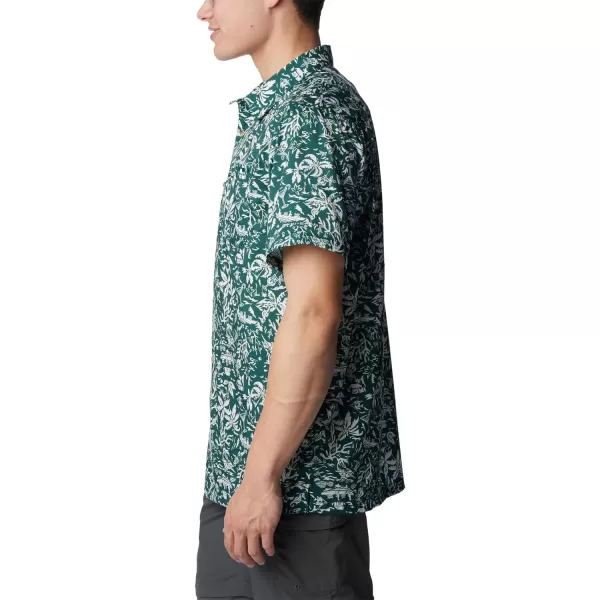 Columbia Mens Super Slack Tide ShirtDark Ivy Kona Kalikimaka Print