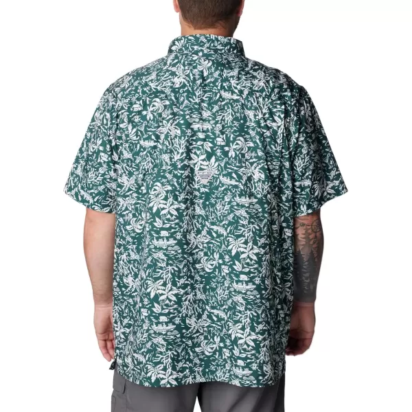 Columbia Mens Super Slack Tide ShirtDark Ivy Kona Kalikimaka Print