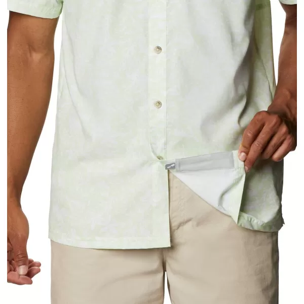 Columbia Mens Super Slack Tide ShirtLight Lime Kona Print