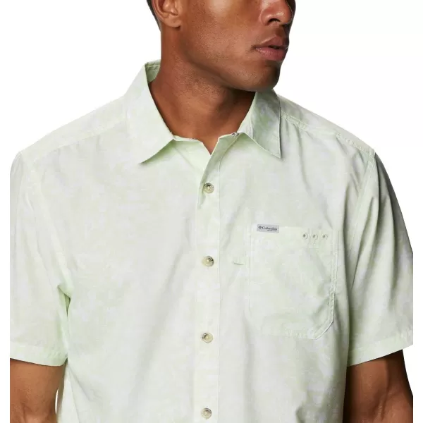 Columbia Mens Super Slack Tide ShirtLight Lime Kona Print