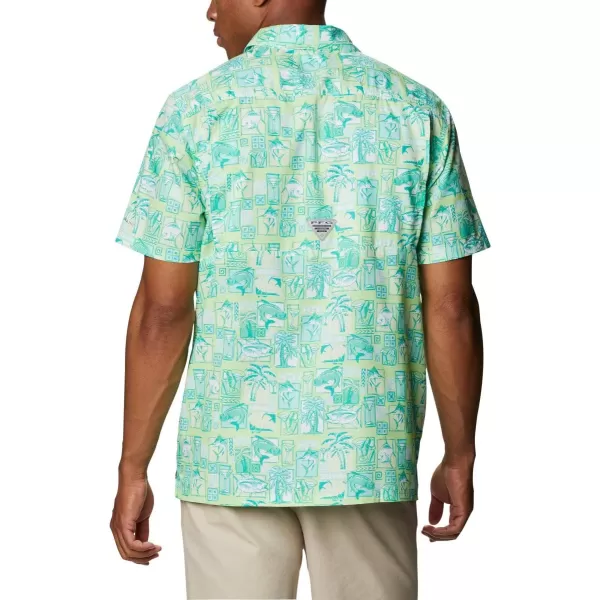 Columbia Mens Super Slack Tide ShirtLime Glow Martinis and Lies Print