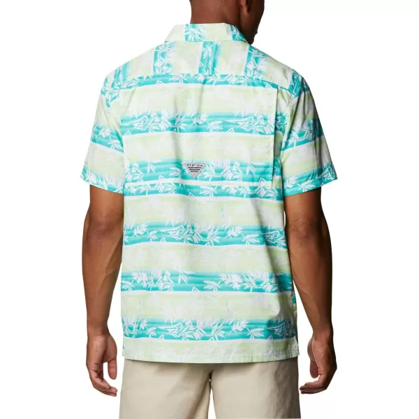 Columbia Mens Super Slack Tide ShirtLime Glow Ombre Fish Stripe