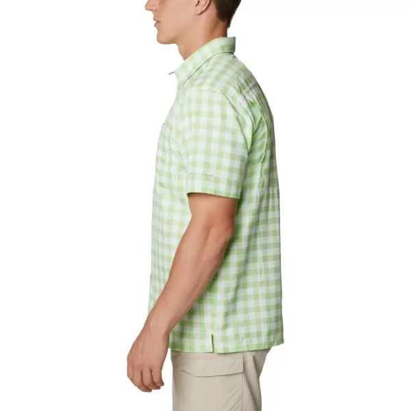 Columbia Mens Super Slack Tide ShirtLime Glow Palaka Plaid