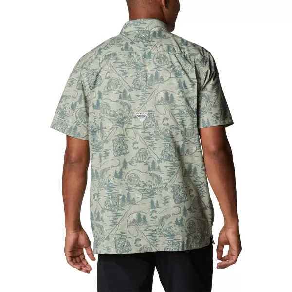 Columbia Mens Super Slack Tide ShirtMetal Pfg Origins Print