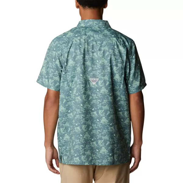 Columbia Mens Super Slack Tide ShirtMetal Small Mighty Marlins Print