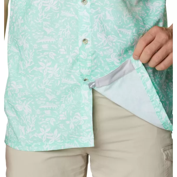 Columbia Mens Super Slack Tide ShirtMint Cay Kona Print