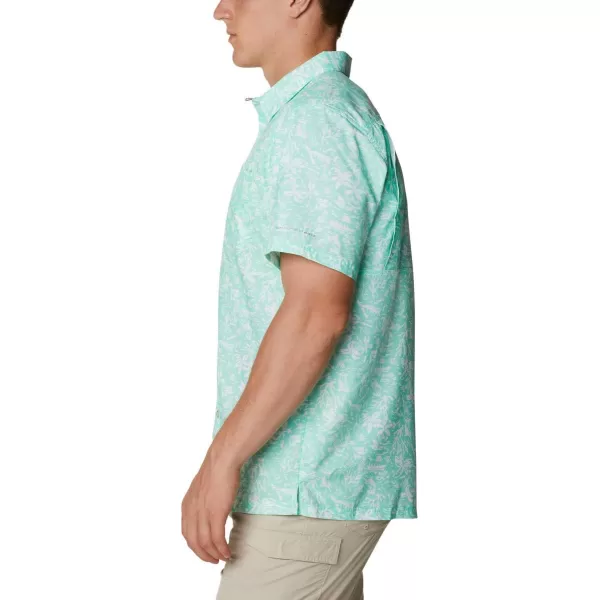 Columbia Mens Super Slack Tide ShirtMint Cay Kona Print