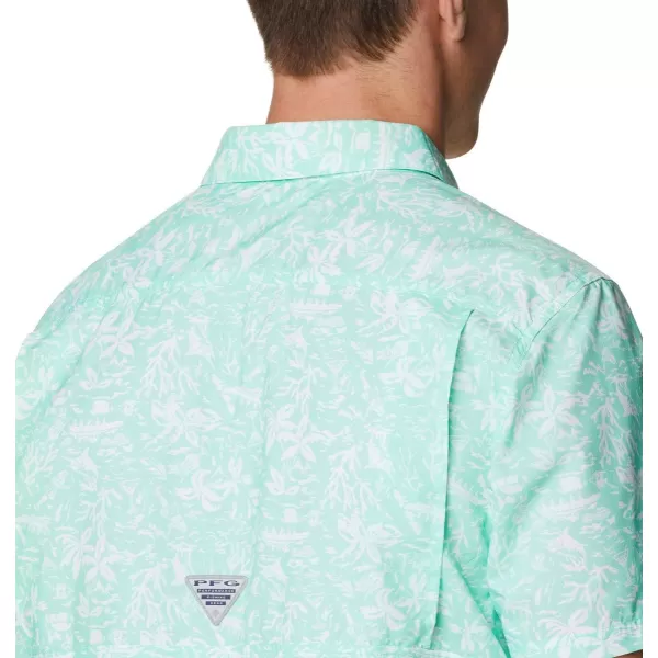 Columbia Mens Super Slack Tide ShirtMint Cay Kona Print