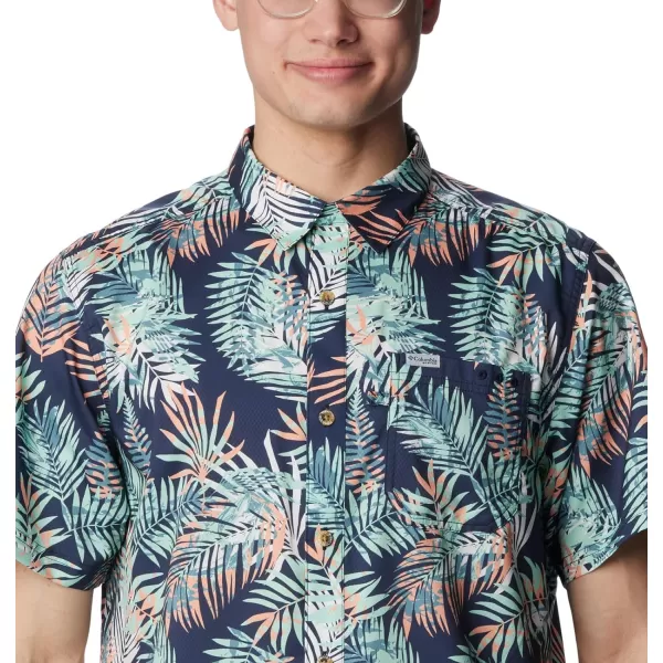 Columbia Mens Super Slack Tide ShirtMint Cay Tunatropic Print