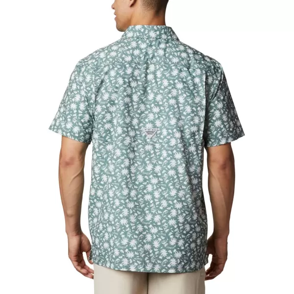 Columbia Mens Super Slack Tide ShirtPond Marlin Palms Print