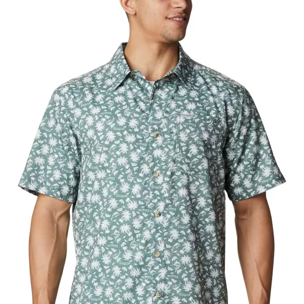 Columbia Mens Super Slack Tide ShirtPond Marlin Palms Print