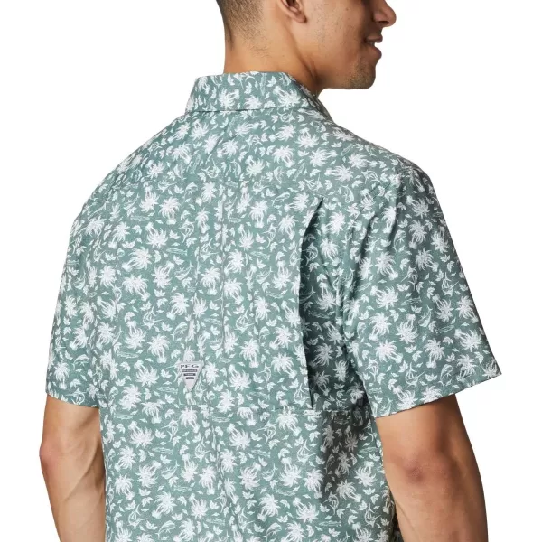 Columbia Mens Super Slack Tide ShirtPond Marlin Palms Print