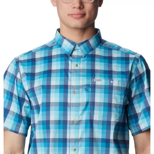 Columbia Mens Super Slack Tide ShirtPool Mid Gingham