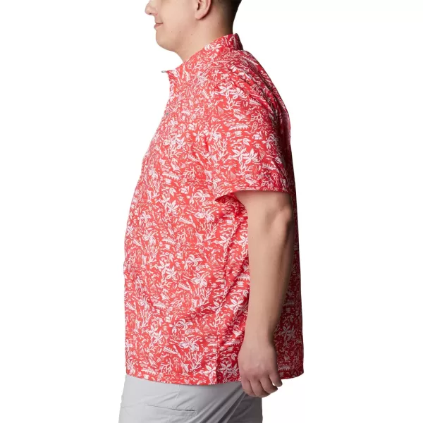 Columbia Mens Super Slack Tide ShirtRed Hibiscus Kona Print