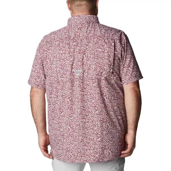 Columbia Mens Super Slack Tide ShirtRed Jasper Deepsea Medley